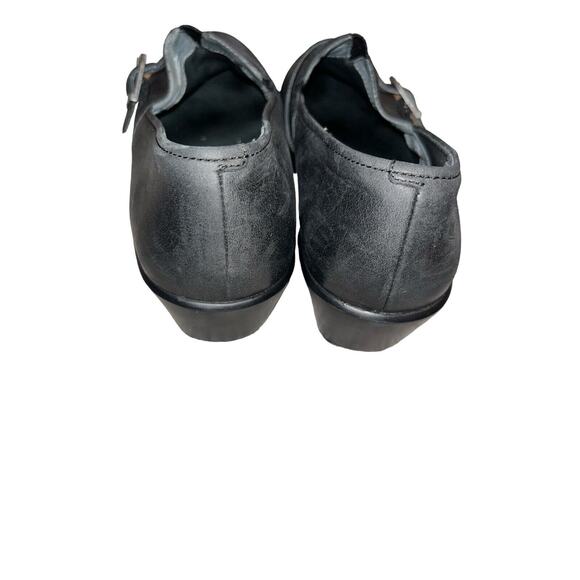 Women's Dansko Black 40 Leather Clogs Shoes Slip-On‎ Buckle - Picture 5 of 11